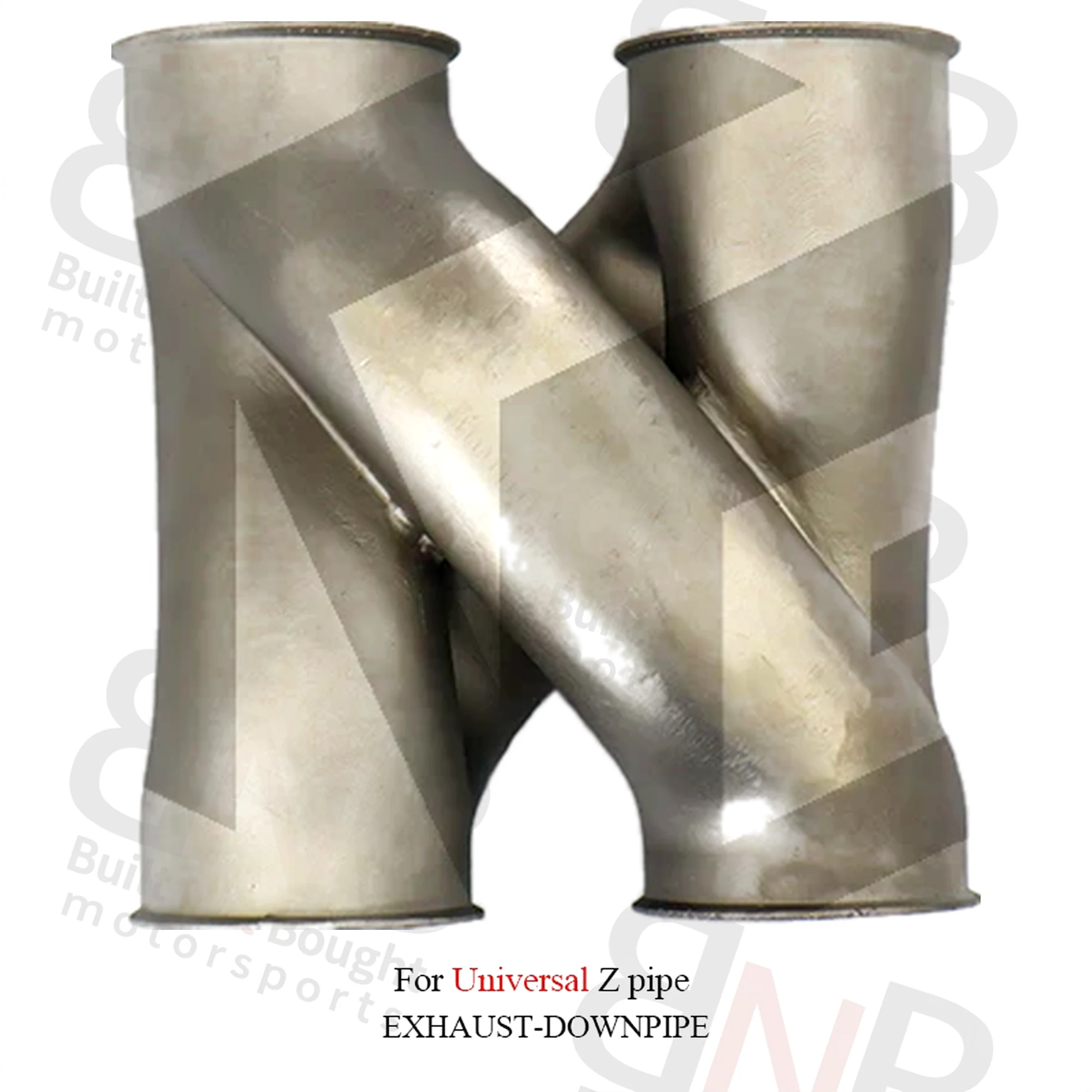 BNB Titaniumz Stainless Steel Universal Z Pipe Silvery 80x40x30